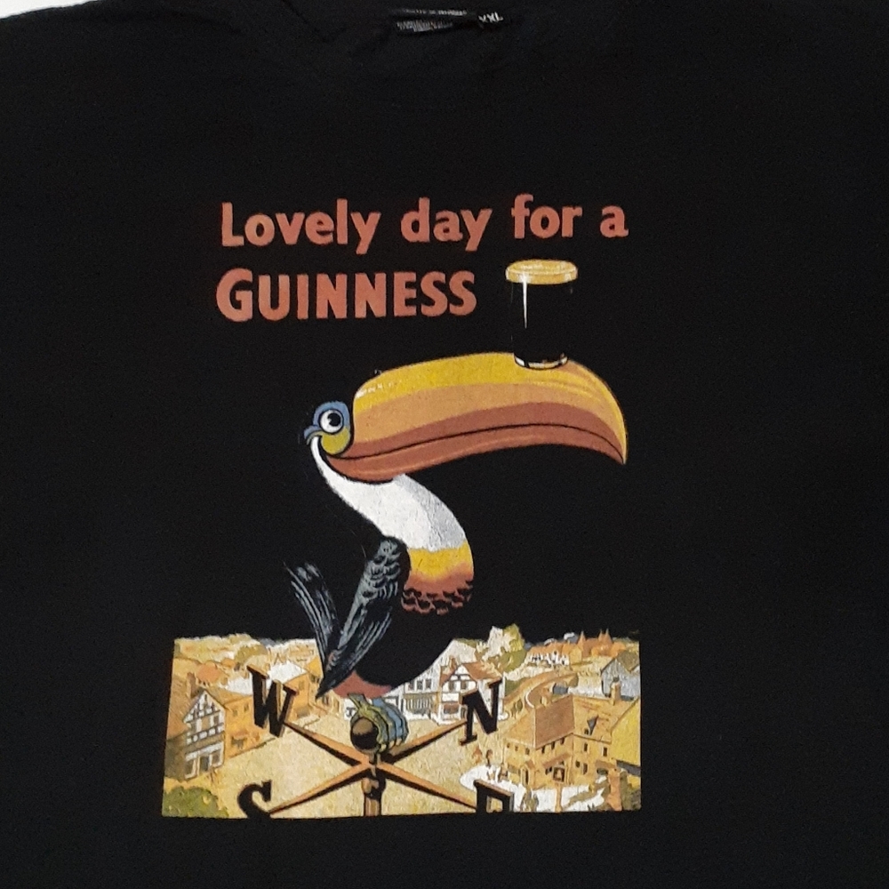Guiness toucan black t shirt